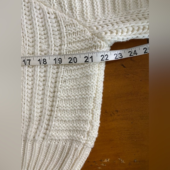 Hand Knit Cable Sweater Large - Picture 6 of 6
